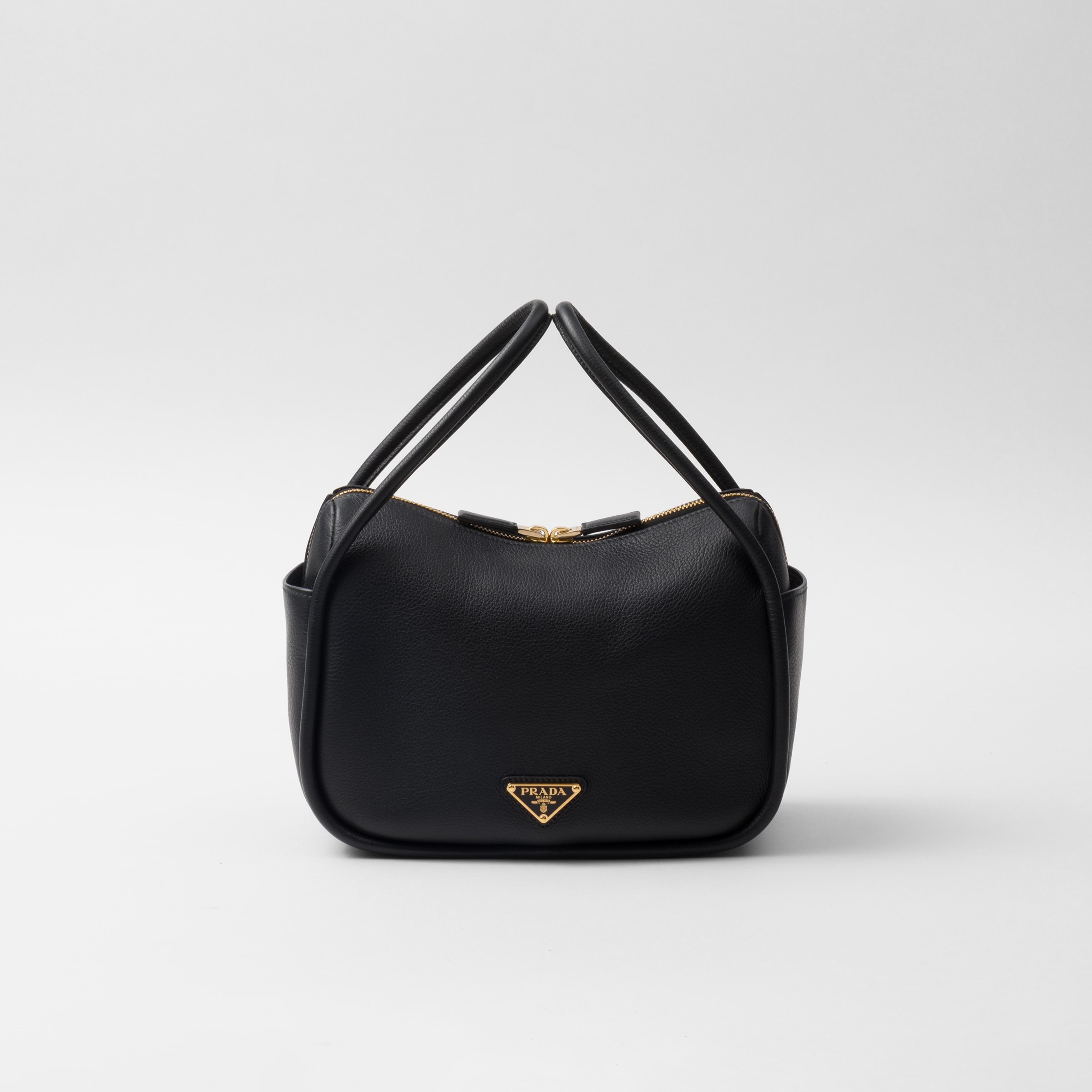 DARLING LEATHER HANDBAG, BLACK