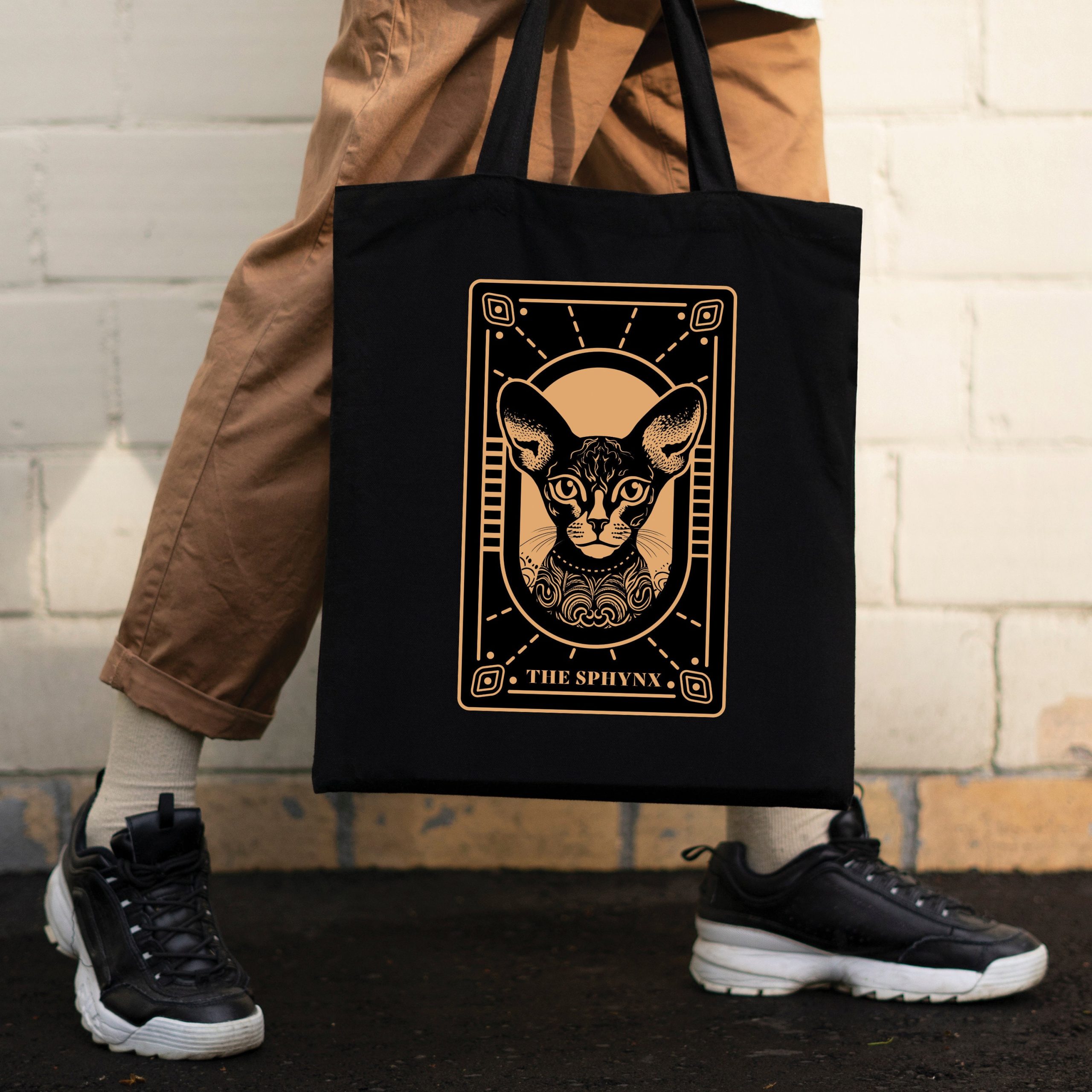 Sphynx Cat Tarot Card Tote Bag