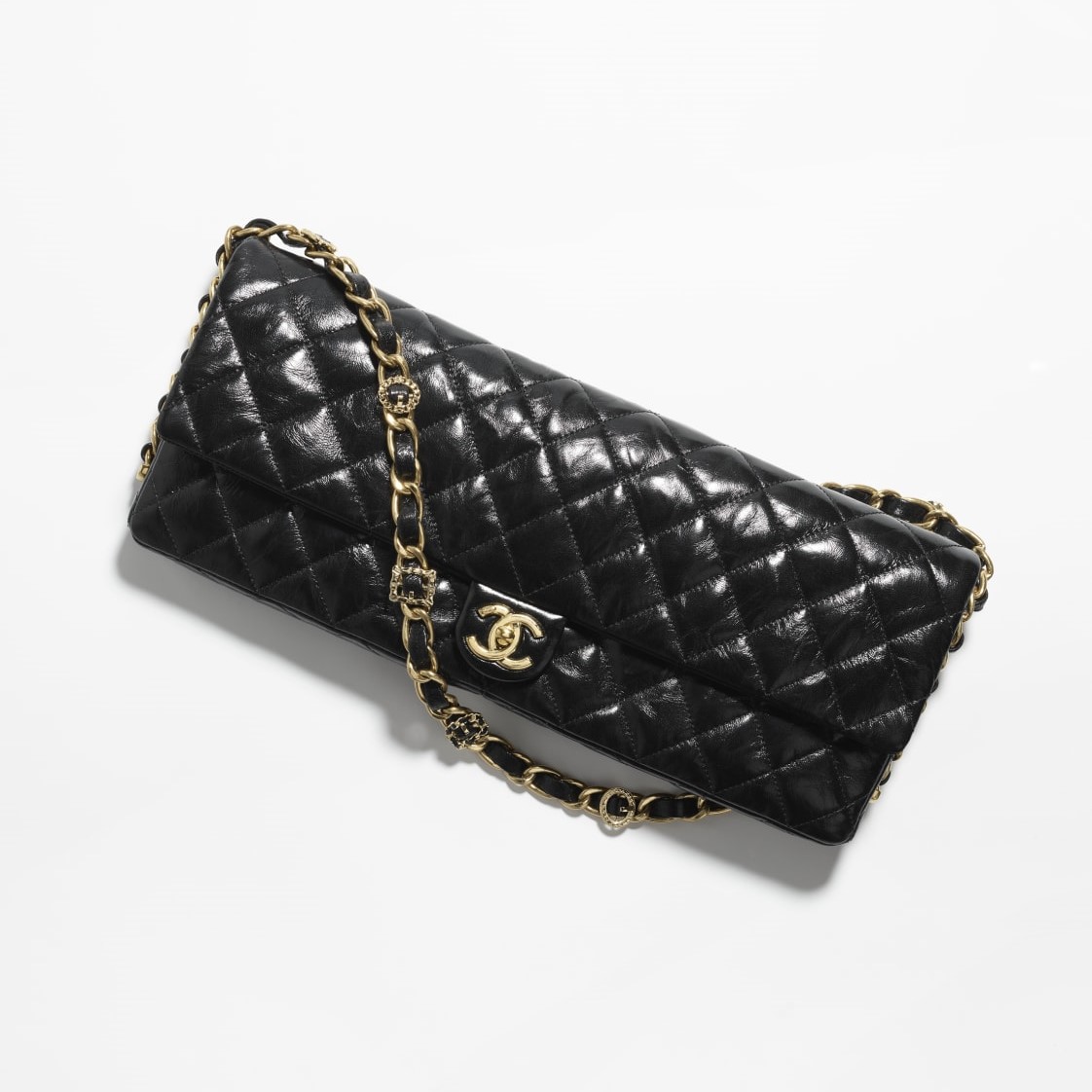 MAXI CLUTCH BAG, BLACK