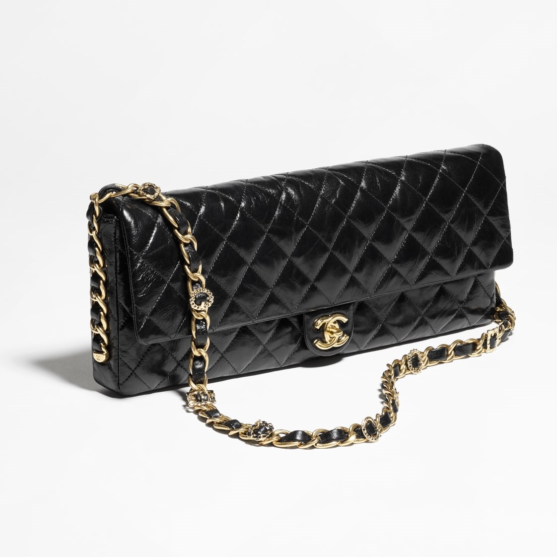 MAXI CLUTCH BAG, BLACK