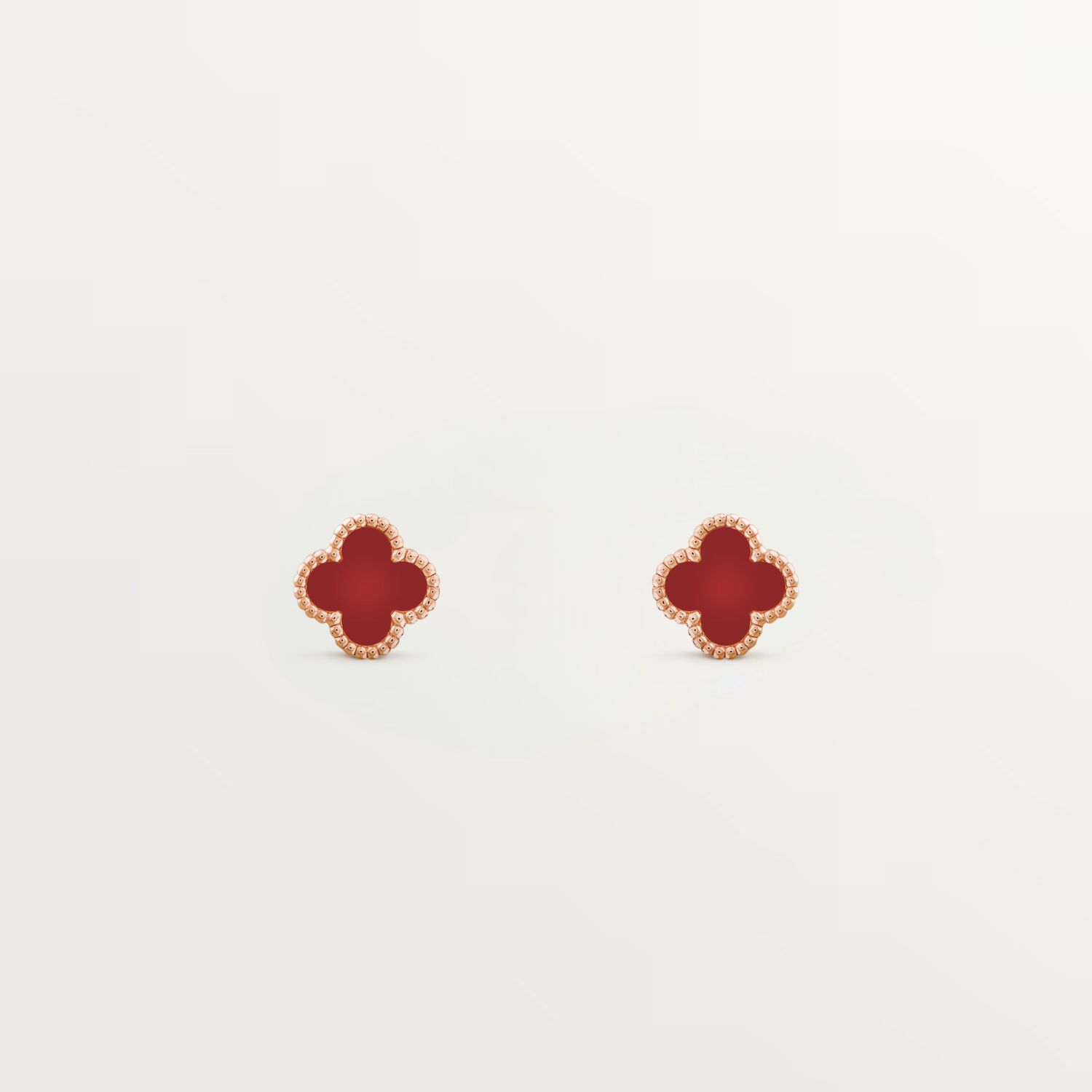 SWEET EARSTUDS, CARNELIAN, ROSE GOLD