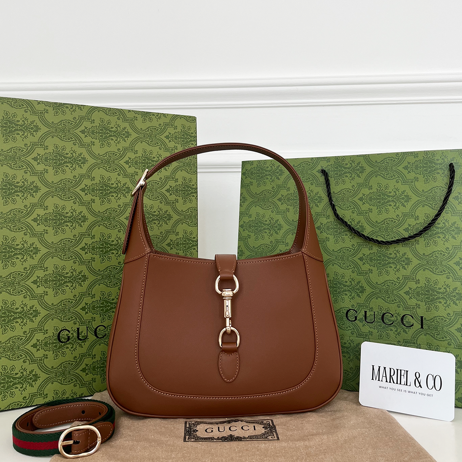 [GG] JACKIE 1961 MEDIUM BAG, CUIR NATURAL LEATHER – BROWN