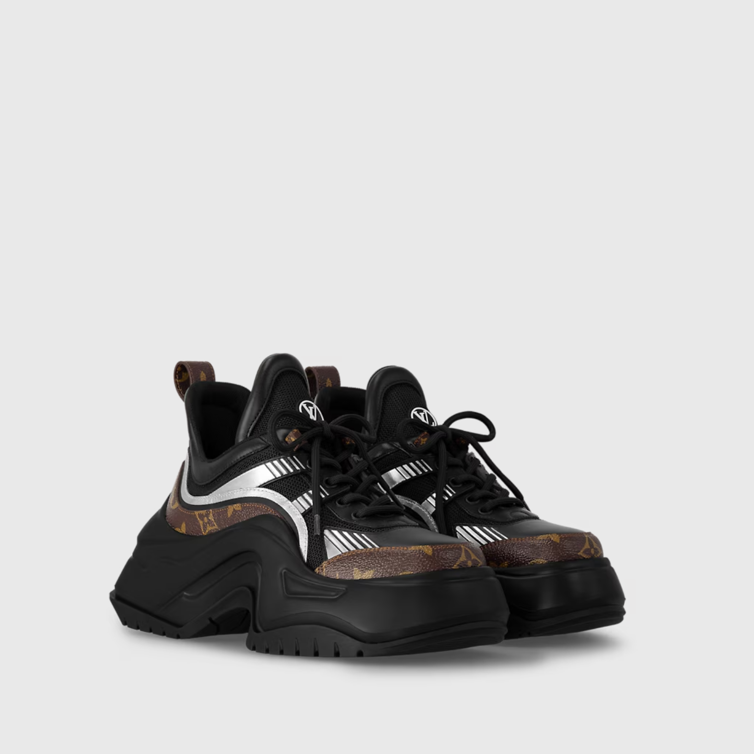 LV ARCHLIGHT 2.0 PLATFORM SNEAKER, BROWN/ SILVER