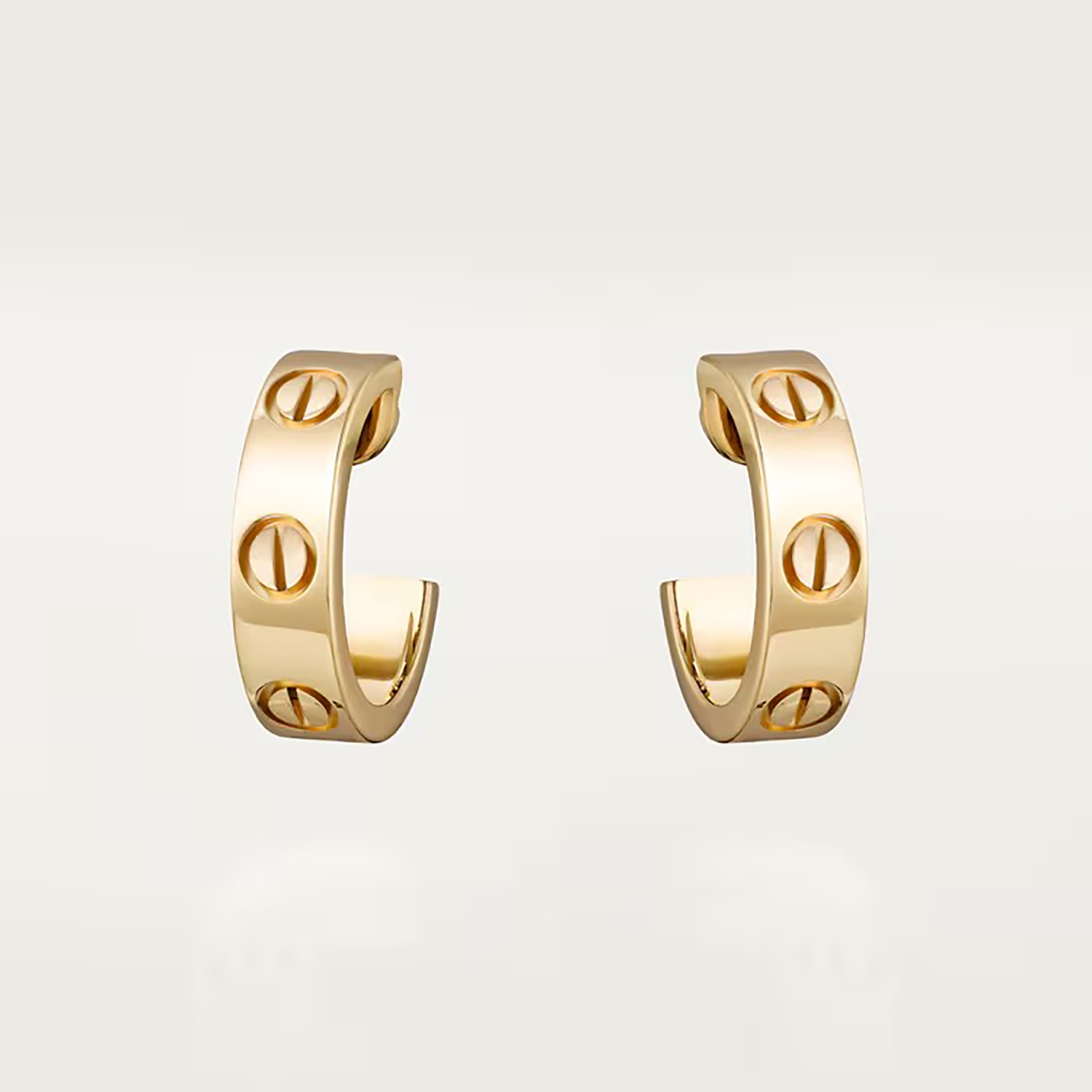 LOVE EARRINGS, YELLOW GOLD