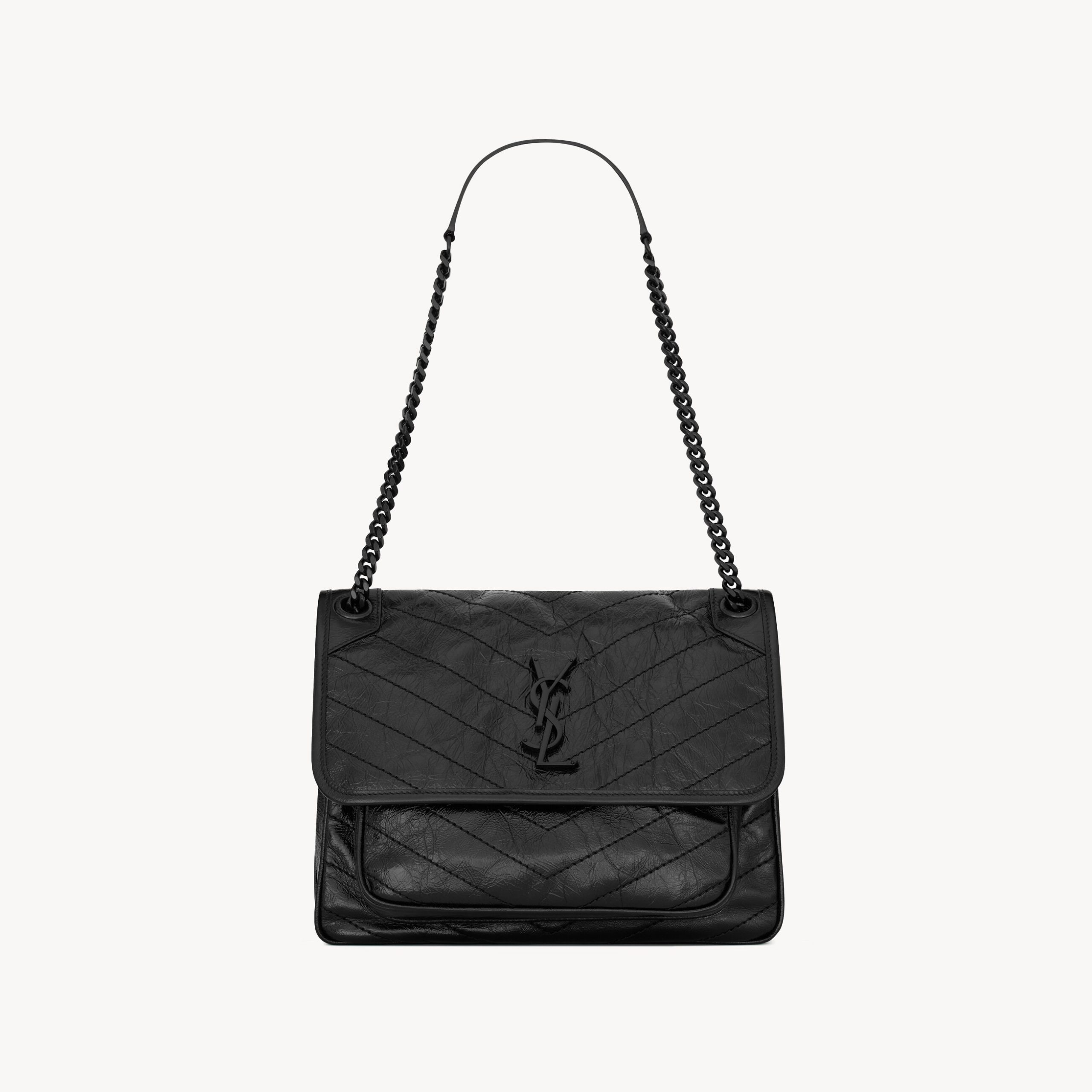 NIKI MEDIUM IN VINTAGE LEATHER, BLACK