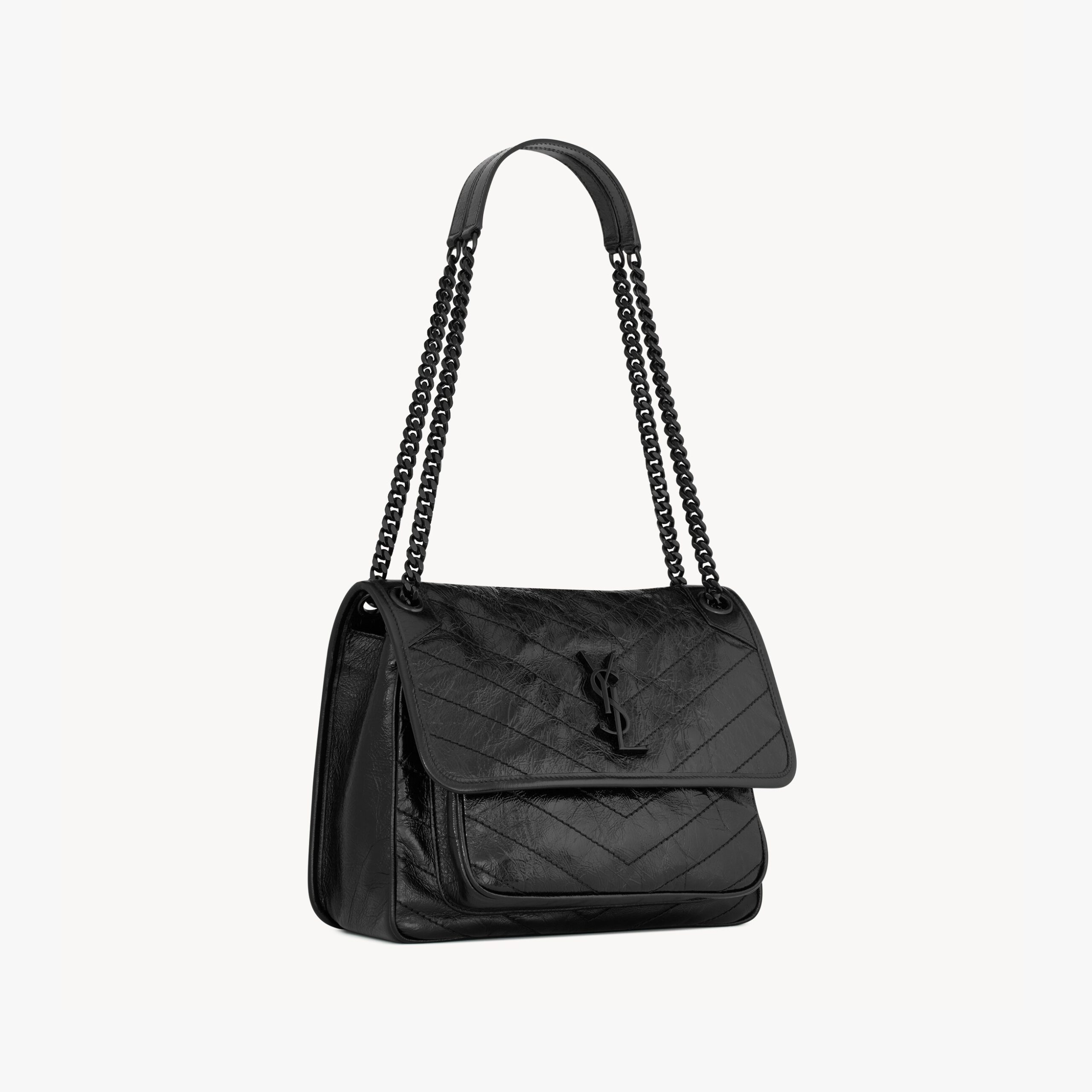 NIKI MEDIUM IN VINTAGE LEATHER, BLACK